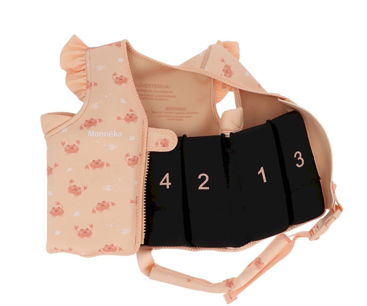 Gilet de sauvetage orange-blush 1-3 ans CRABE CORAIL