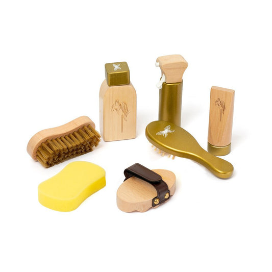 Coffret d'entretien pour cheval de bataille | Brosses, shampoing et brillance