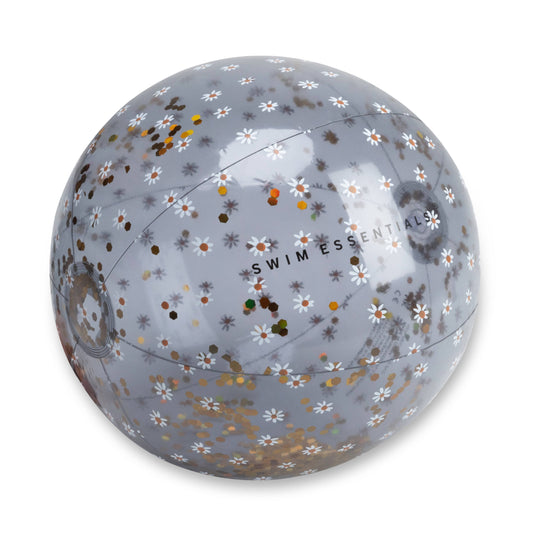 Wasserball Ø 51 cm transparent BLAU GLITTER