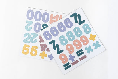 Magnetic numbers set with 100 magnets PASTEL