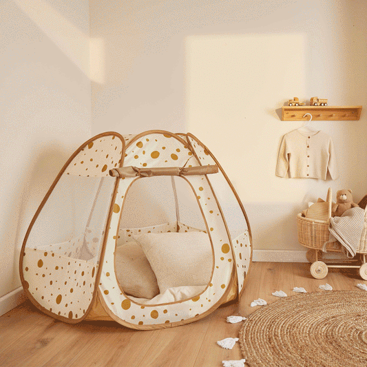 Pop up Spielzelt und Bällebad mit 50 Bällen DEARLY DOTS