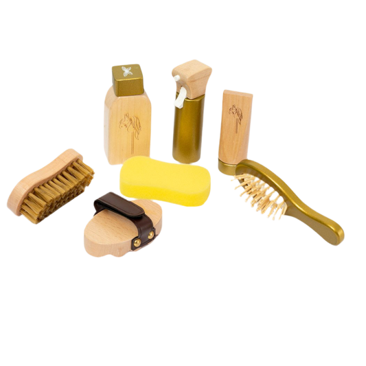 Coffret d'entretien pour cheval de bataille | Brosses, shampoing et brillance