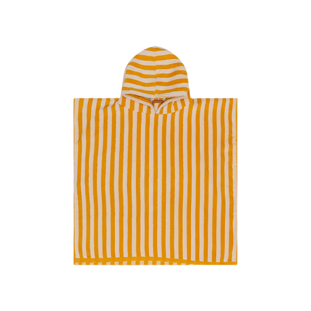Poncho de plage jaune-blanc FLOW