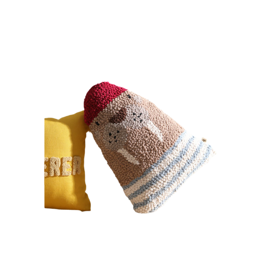 Coussin morse VALLE – fait main avec bonnet de marin