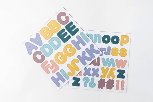 Magnetbuchstaben Set mit 125 Magneten PASTELL