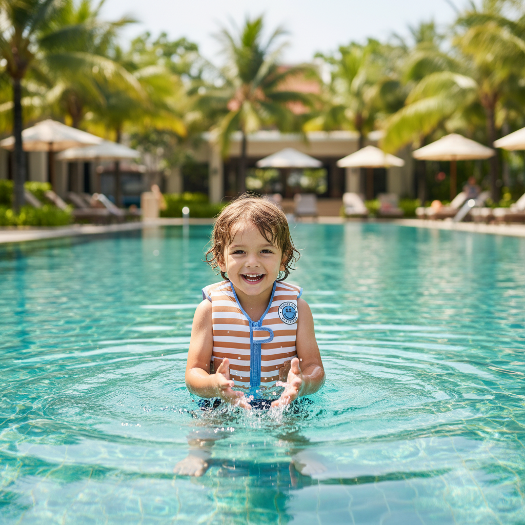 Gilet de sauvetage marron blanc 2-3 ans SOFTLINES