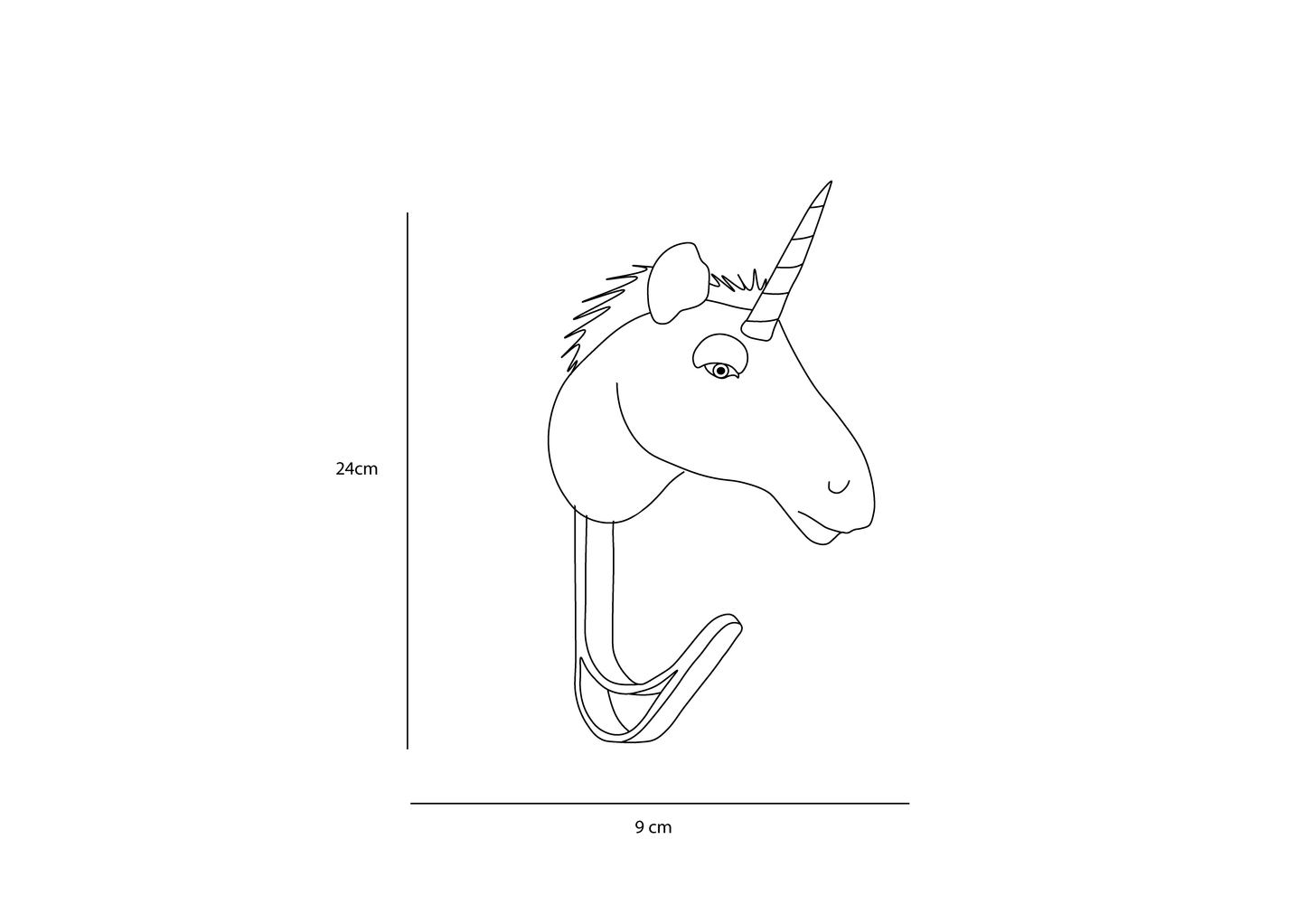 Kleiderhaken Weißes Einhorn