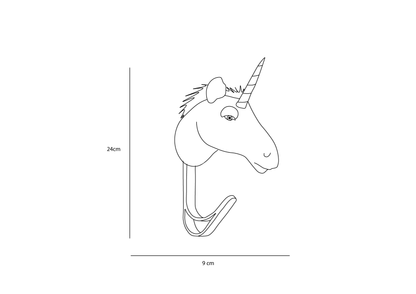 Kleiderhaken Weißes Einhorn