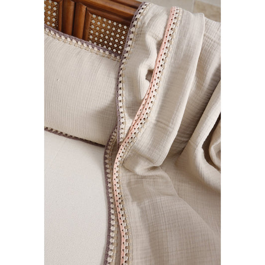 Couverture en mousseline composée de 4 couches – douce, respirante et polyvalente
