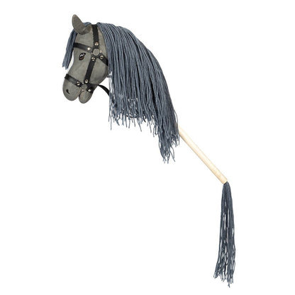 Hobbyhorse – Grey with white blaze &amp; open mouth