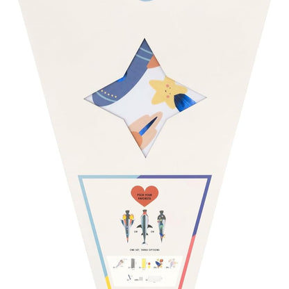 School cone craft set Space School