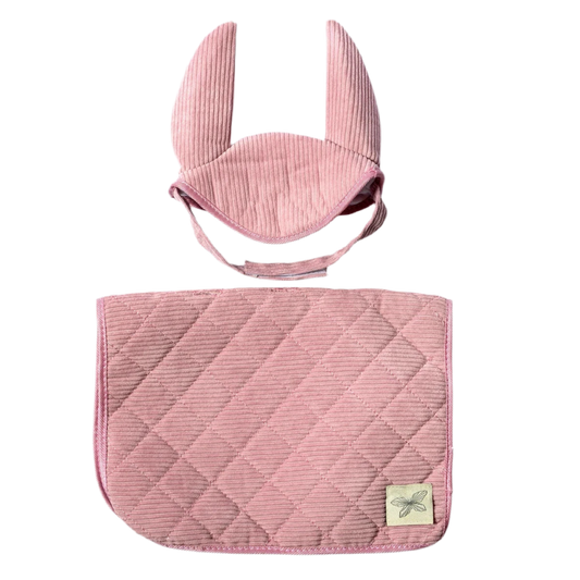 Tapis de selle et abri Hobbyhorse | Cordon rose