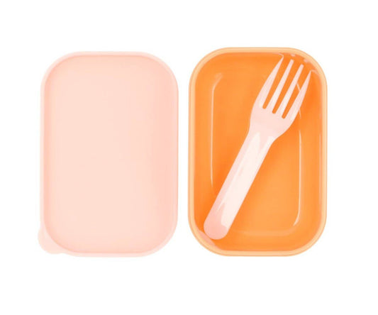 Brotdose Bento Lunchbox rechteckig Streifen Pink