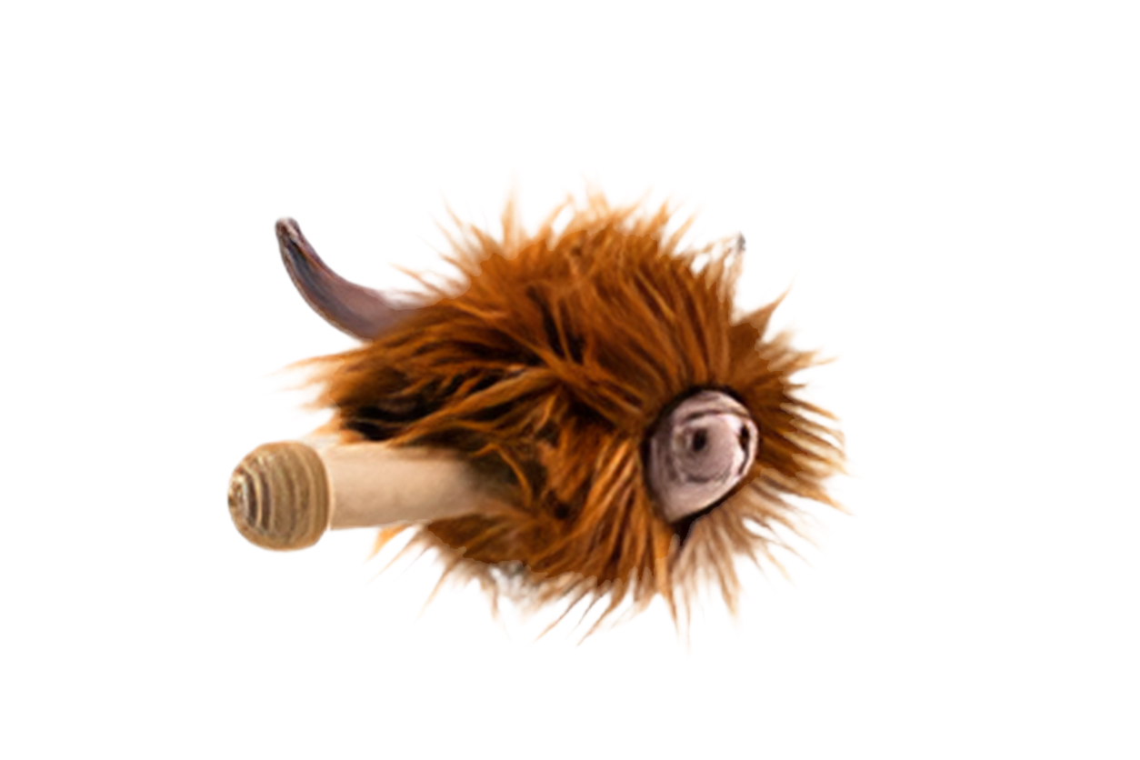Tierischer Lenkerfreund – Highland Cow für Roller/Fahrrad