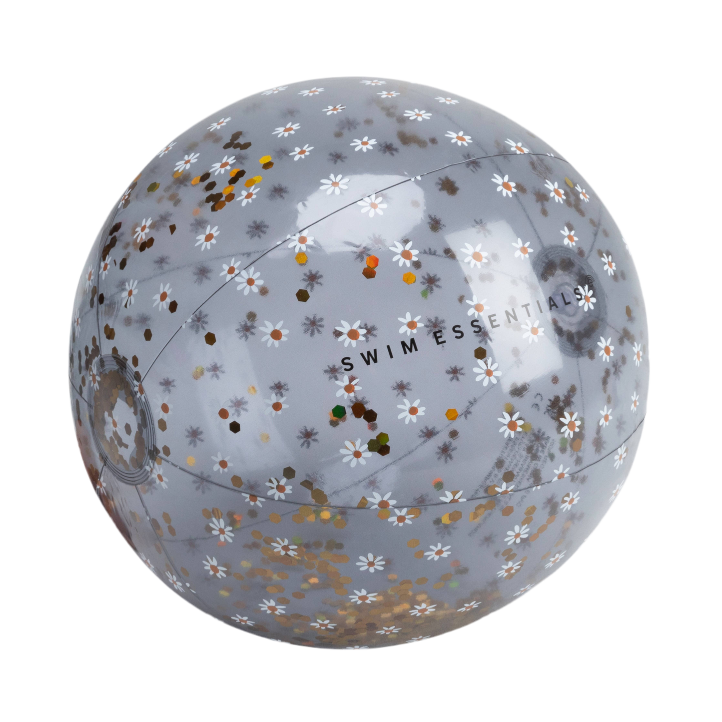 Wasserball Ø 51 cm transparent BLAU GLITTER