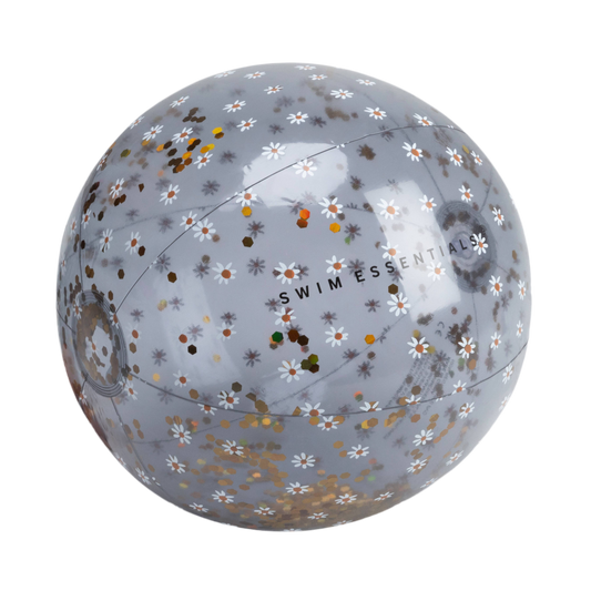 Wasserball Ø 51 cm transparent BLAU GLITTER