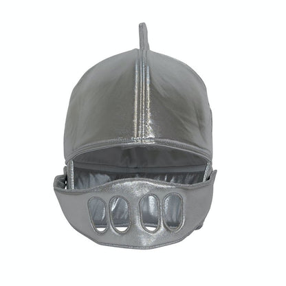 Ritterhelm für kleine Steckenpferd Ritter silber