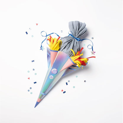 School cone craft set Space School