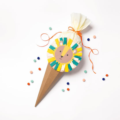 School cone craft set SAFARI SCHOOL