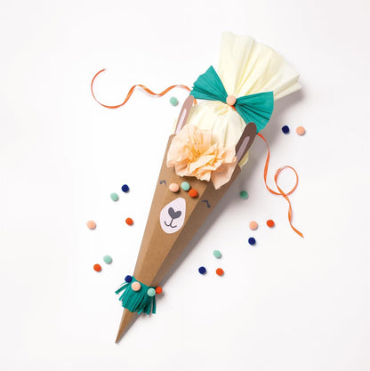 School cone craft set SAFARI SCHOOL