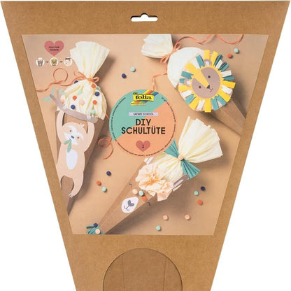 School cone craft set SAFARI SCHOOL
