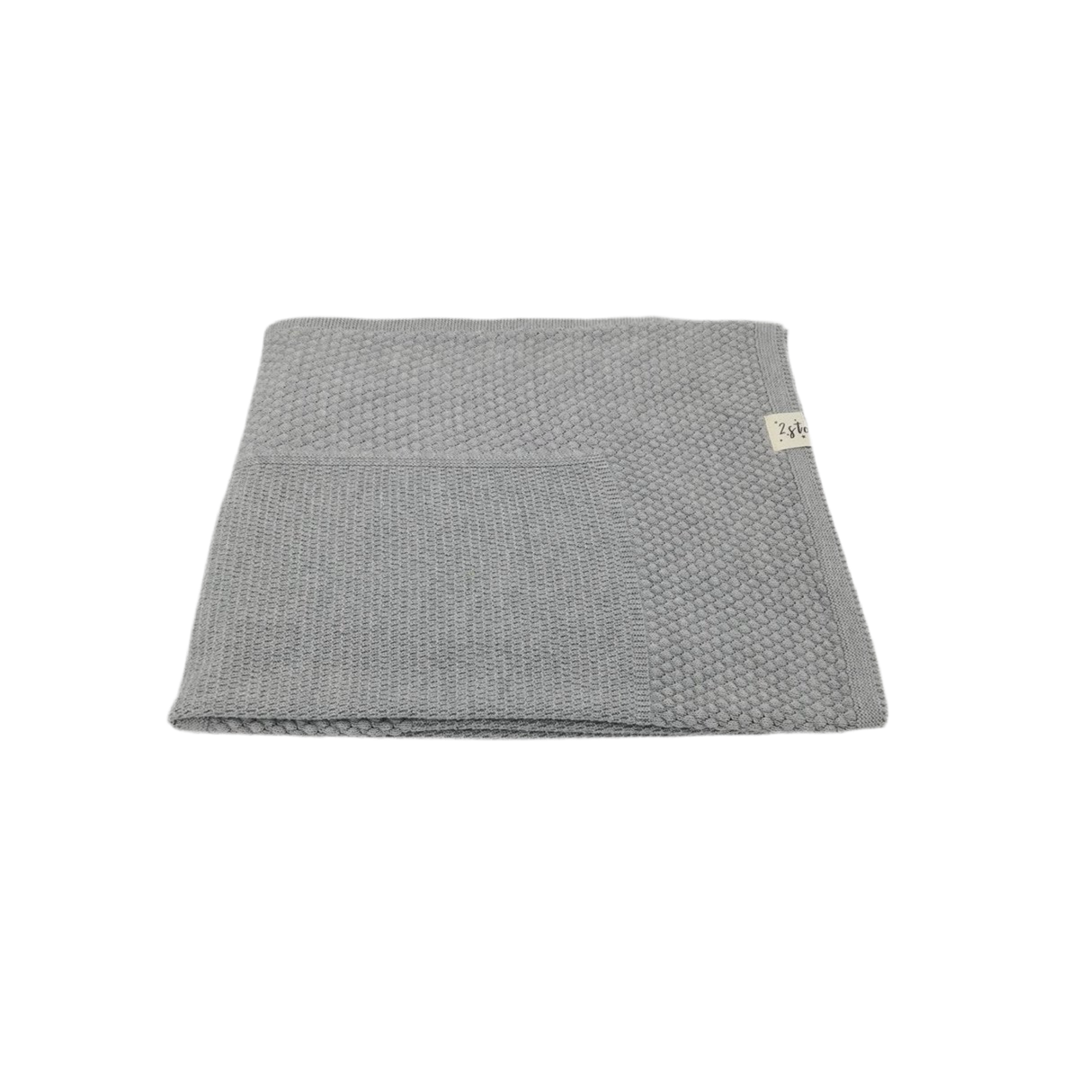 Leichte Strickdecke PLAIN aus 100% Baumwolle – Grau