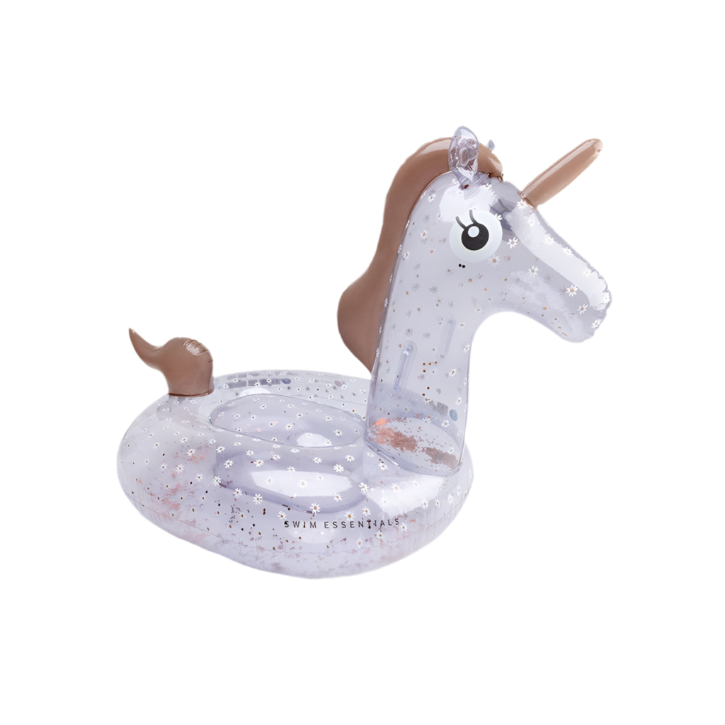 Jouet de bain transparent 150cm LICORNE BLEU