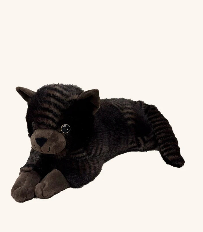 Weighted plush cat medium 1.2 kg - striped cuddly friend for security