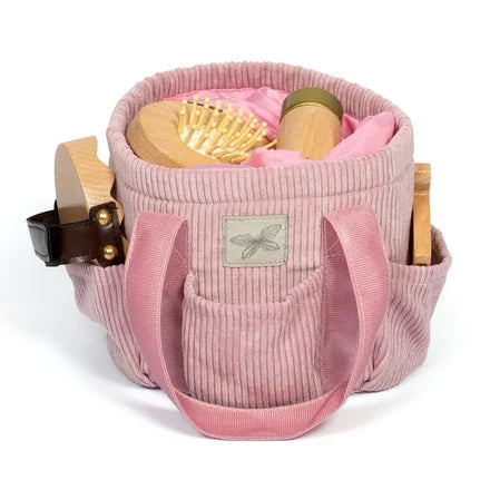 Sac de pansage – Velours côtelé rose (vide) | Hobbyhorse Accessories