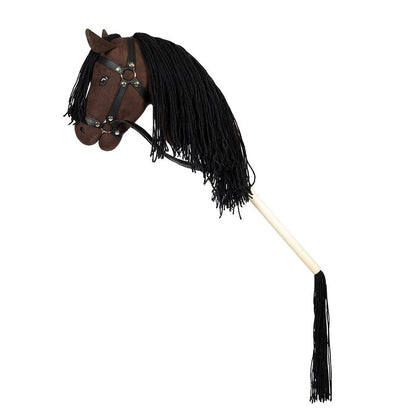Hobbyhorse – brown with white blaze &amp; open mouth