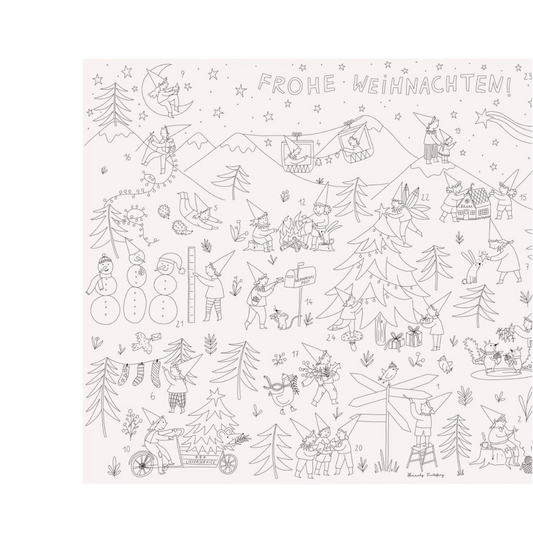 Ausmal-Adventskalender mit Wichtelmotiven – kreative Vorfreude für Groß & Klein