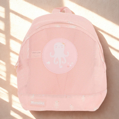 Kinder-Rucksack Antisand rosé-pfirsich Jolie Octopus