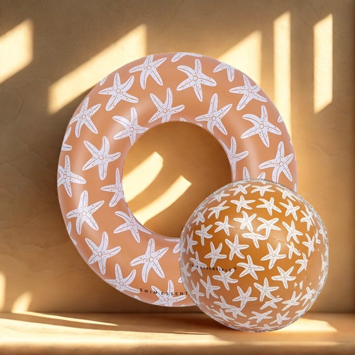 Wasserball  Ø 51 cm orange-weiß SEASTARS