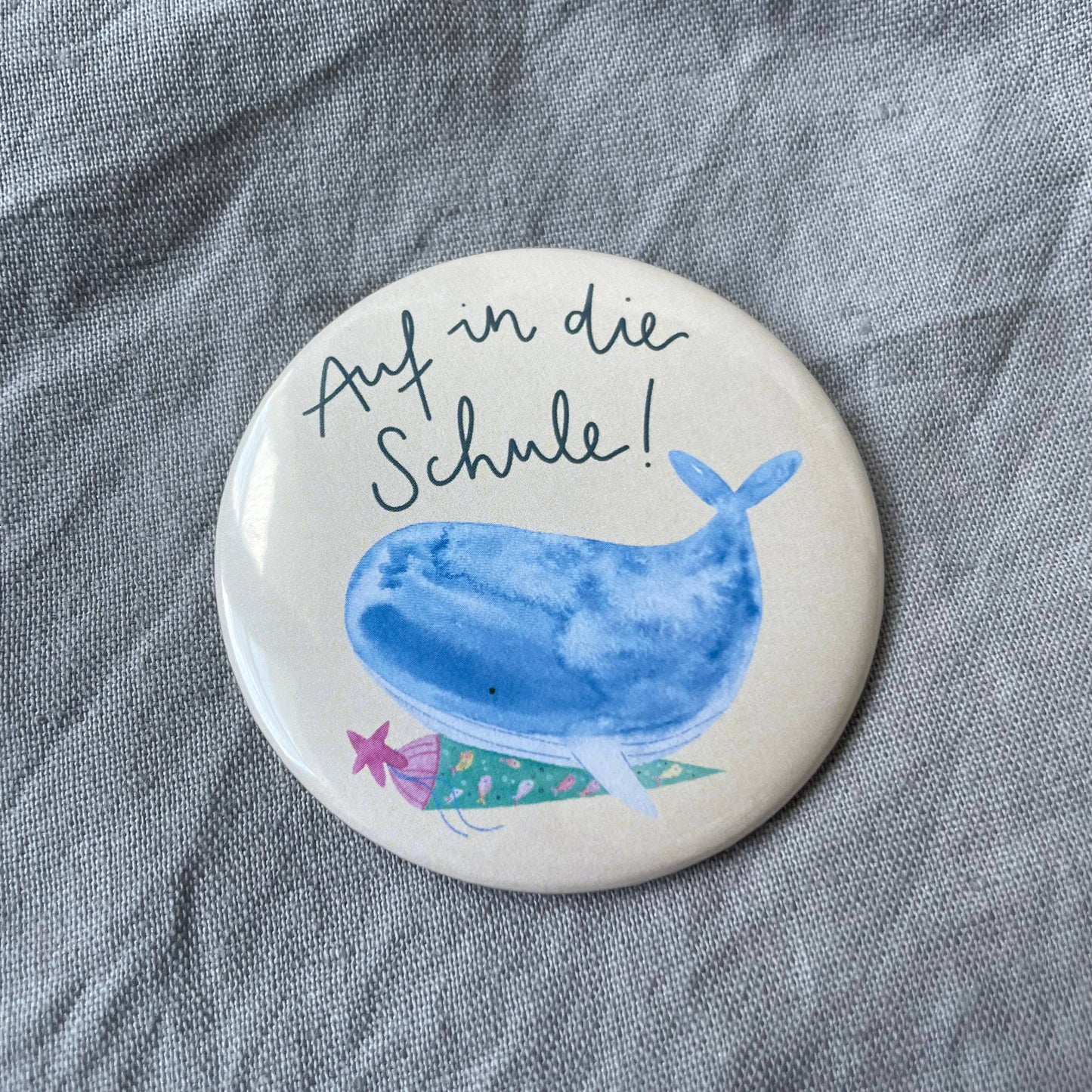 Button Wal AUF IN DIE SCHULE