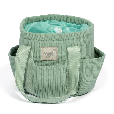 Sac de pansage – Velours côtelé vert (vide) | Hobbyhorse Accessories