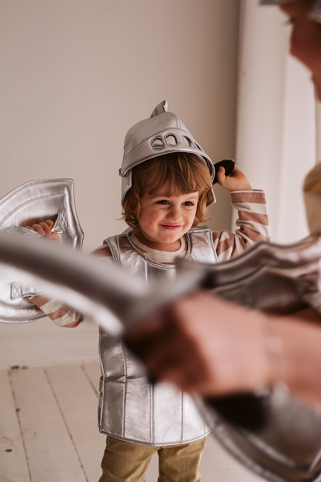 *Ritterhelm* für kleine Ritter, silber