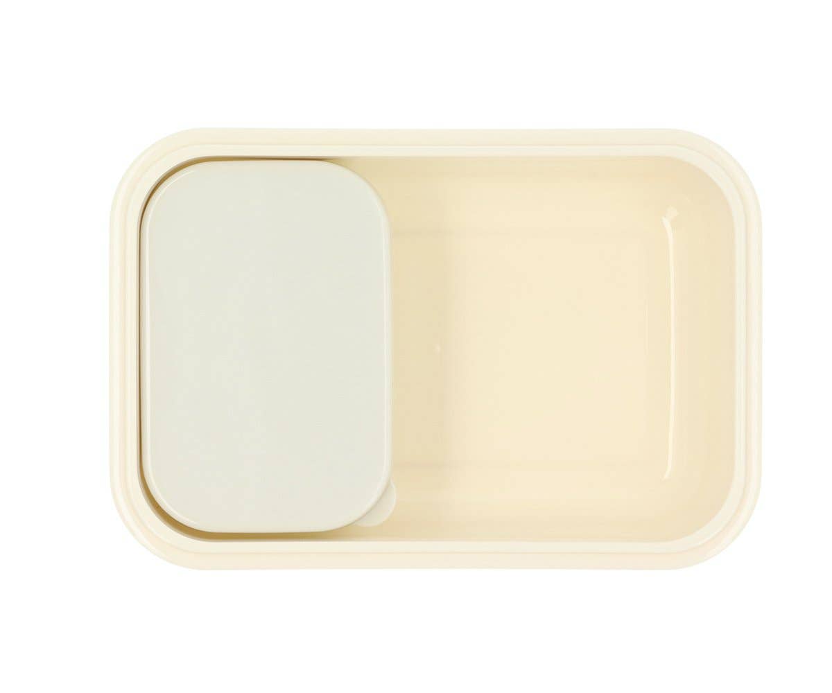 Lunch box Bento lunchbox rectangular net pattern sage green