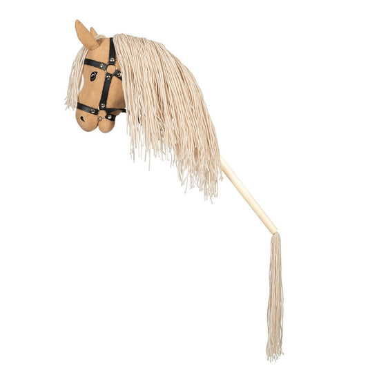 Steckenpferd – Beige mit weißer Blesse & offenem Maul