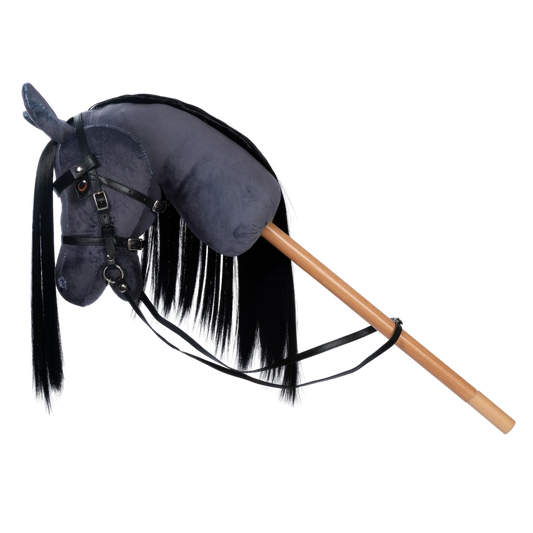 Cheval de bataille Blaze | Cheval de bataille gris à crinière noire