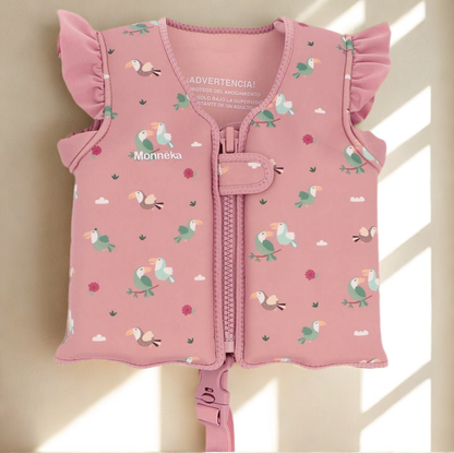 Life jacket old burgundy-rosé 1-2 years TOUCAN