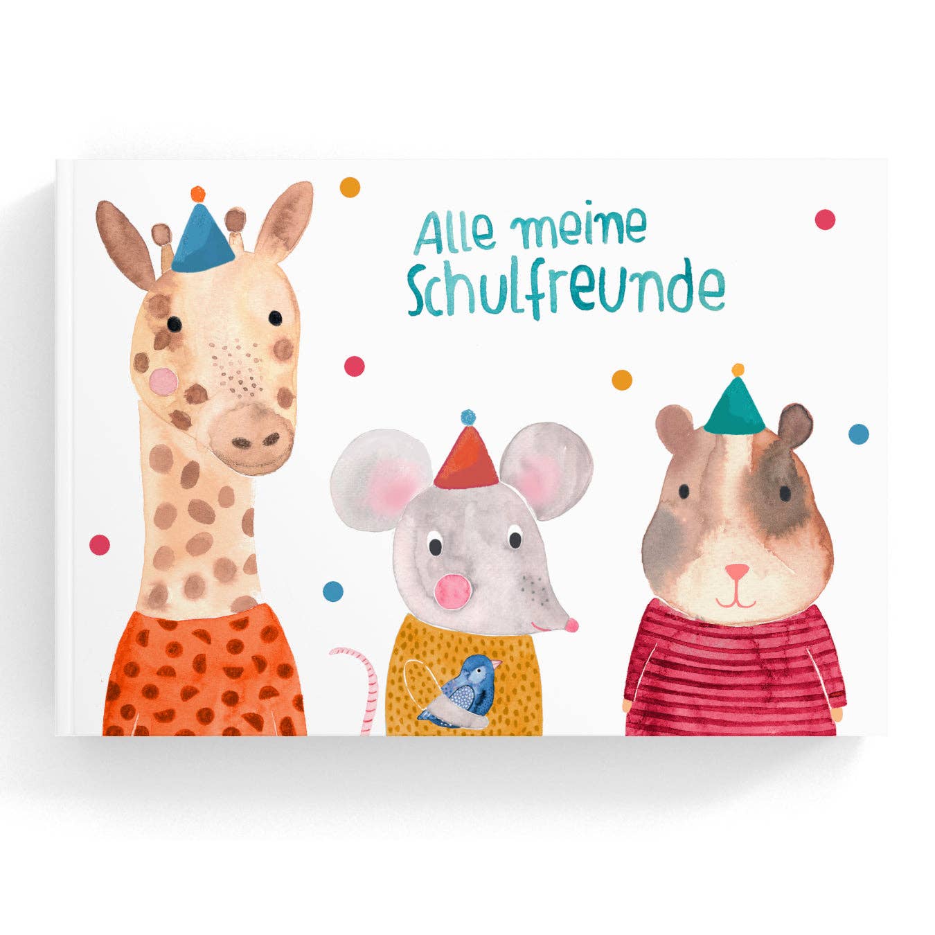 COMING SOON Freundebuch *Alle meine Schulfreunde* mit Giraffe, Maus & Hamster, Softcover
