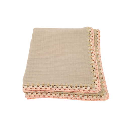 Couverture en mousseline composée de 4 couches – douce, respirante et polyvalente