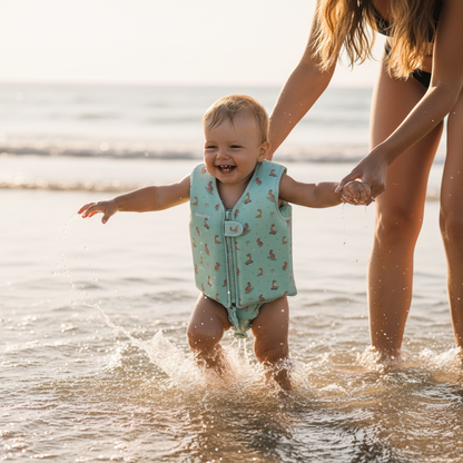 Schwimmweste mint-grün-pastell 1-2 Jahre *Cool Dinos*
