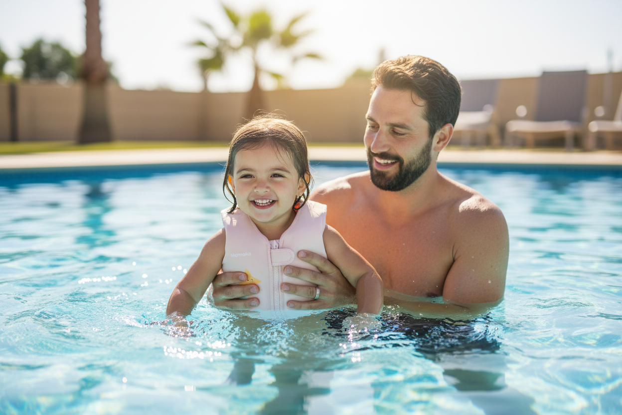 Life jacket cream-beige-rose 3-6 years *Starlight*