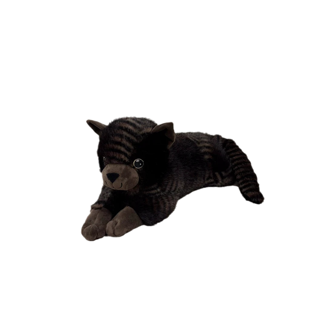 Weighted plush cat medium 1.2 kg - striped cuddly friend for security