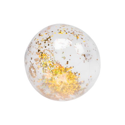 Wasserball Ø 51 cm transparent-Gold-Glitzer gold Glitter