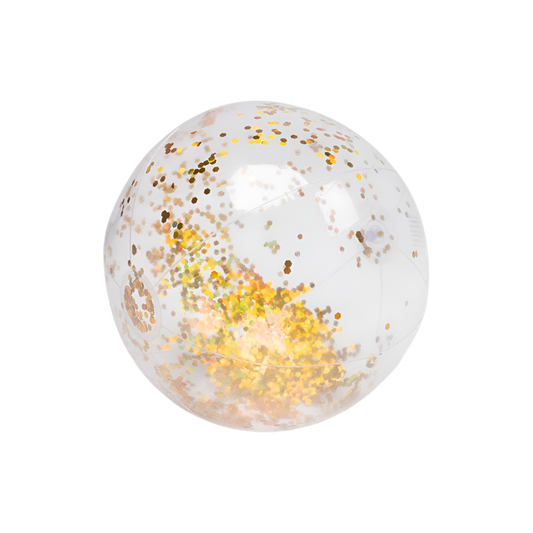 Wasserball Ø 51 cm transparent-Gold-Glitzer GOLD GLITTER