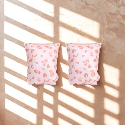 Schwimmflügel 0-2 Jahre Leopard old pink