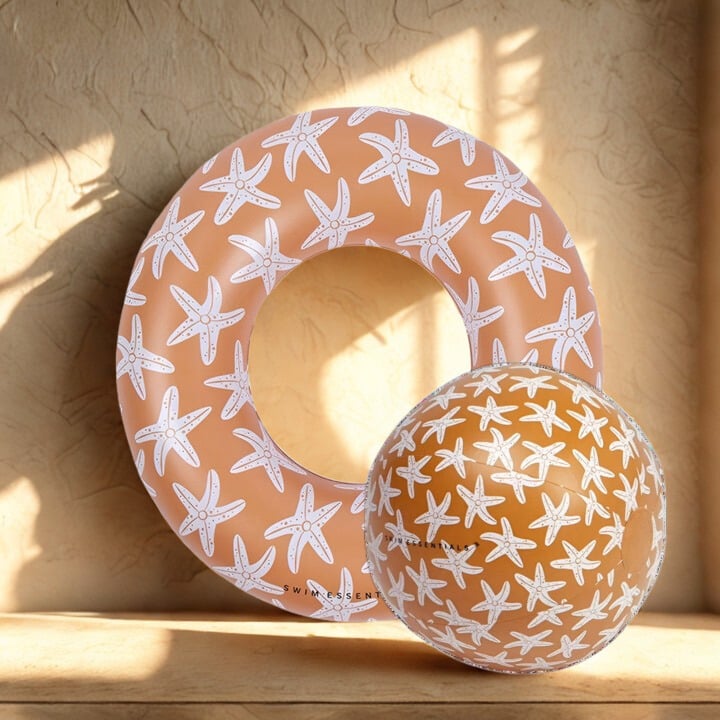 Wasserball  Ø 51 cm orange-weiß SEASTARS