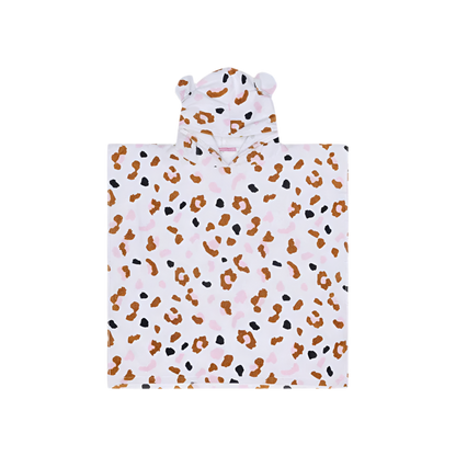 Strandponcho khaki Leopard